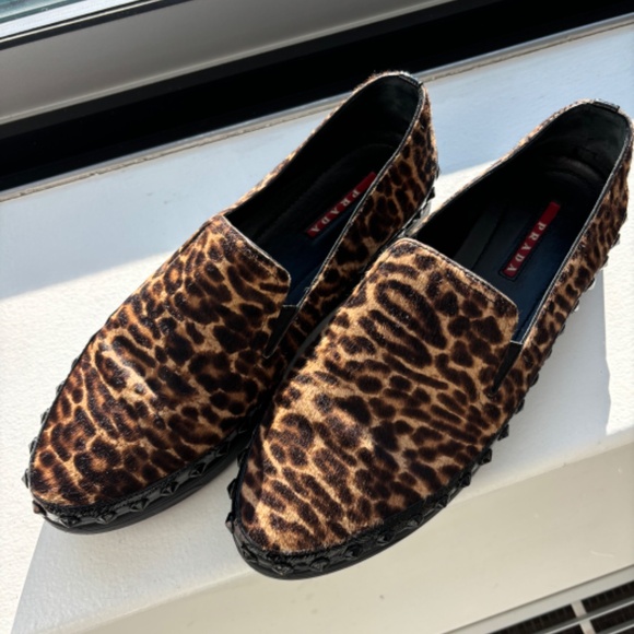Prada Leopard Calf Hair Slip On Size 39 - Picture 5 of 5